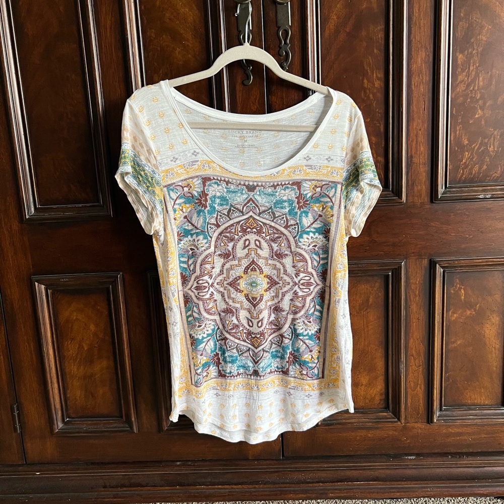 Lucky Brand Mandala Lotus t-shirt